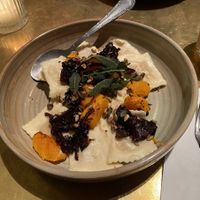 Pumpkin ravioli 🎃 at Vegitalian in Amsterdam