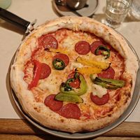 No pepperoni pizza made vegan at Vegitalian in Amsterdam