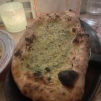 Cheezy garlic pizzetta  at Vegitalian in Amsterdam