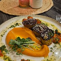 Teriyaki Aubergine & orientalisches Süßkartoffelpüree #Veganuary at Sunderland Hotel & Restaurant  in Sundern