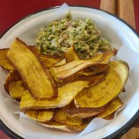Plantain and guacamole at Picaña in El Masnou