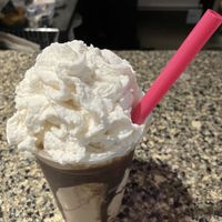  Absolutely incredible!! Description from menu: MOCHA COLD BREW
Cold brew, chocolate syrup, almond coconut whipped cream.  at Silver Diner - BWI Airport in Baltimore