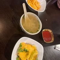 Vegan miso soup, salad, and also the appetizer they give is vegan !  at Sakura Asian Cuisine & Sushi in Spring Hill