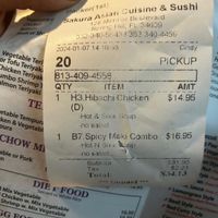  at Sakura Asian Cuisine & Sushi in Spring Hill