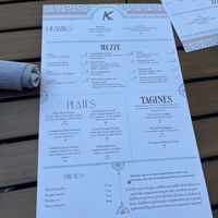 Menu  at Ash'Kara in Denver