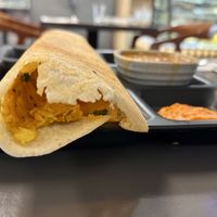 Looking inside the Masala Dosa  at 29 Sweets in Christchurch