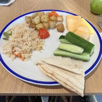 Just a few of the vegan options from the breakfast buffet  at The Daily - Rove City Walk  in Dubai