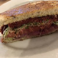 Beet burger sandwich  at From Seed to Sprout in Avon By The Sea