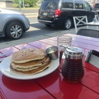 Full Stack Chocolate Chip Spelt Pancakes w/ Butter   at From Seed to Sprout in Avon By The Sea