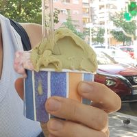 4 euro 》 stracciatella, pistacchio, amarena at Gelateria Cucurucho in Rome