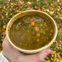 Butternut squash with lentil and kale soup. Perfect for an autumn day! at Soulistic Vegan in Schenectady