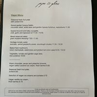 Menu  at Pipe and Glass in Beverley
