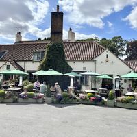 Outside seating   at Pipe and Glass in Beverley