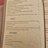 Vegan menu at Essenza Dario e Anna - dal 1964 in Arezzo