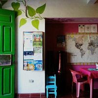 People from all over the world visiting putting a pin on where they are coming from at Yerbabuena del Sisal in Valladolid