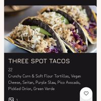 Vegan menu options at Prohibition in Murray