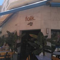 Exterior of restaurant at Folk. in Athens
