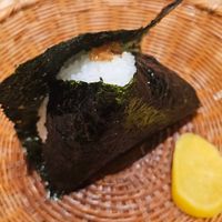 pickled plum onigiri at Nigirimeshi Ginka in Morioka