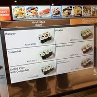 Vegan sushi selection  at Kizuna Sushi in Tokyo