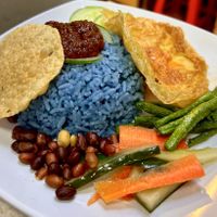 Nasi Lemak with Vegan Egg (only on weekend) at 5Green Blossom 五葉幸福館 in Northeast Singapore