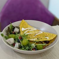 Vegan Chickpea Omelette at 5Green Blossom 五葉幸福館 in Northeast Singapore