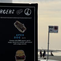 I got the apex dog  at Chickpea Food Truck in Vancouver