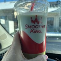 100% plant based mango 🥭 🥬 kale smoothie!❤️  at Smoothie King in Flint