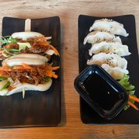 Bao and crystal dumplings  at EatHappy Vegan - Rosenhoff in Oslo