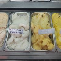 Vegan passion fruit and soursop at Amorini Heladaria in La Fortuna