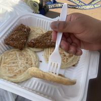 The chicken was good, the “waffles” were actually pancakes at The Happy Hooligans in San Jose