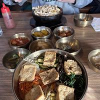 vegetarian fried tofu bibimbap without egg 🍳  at Ahjoomah's Apron in Chicago