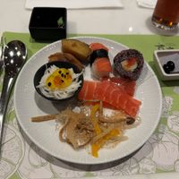 Plate of vegan buffet items  at Kyo Kyo Vegetarian Restaurant - 京享蔬食百匯餐庁 in Kaohsiung