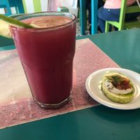 Chicha fermented corn drink at Chirimoya in Salta