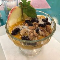 Mango mousse at Chirimoya in Salta