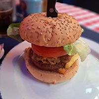 Freaking frickle vegan burger at Yankee Traveller in Great Yarmouth