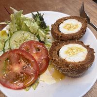 Vegan scotch egg  at Dandelion  in Hastings