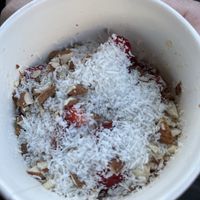 Strawberry and cream oatmeall  at Great Day Juice Company in Somerset