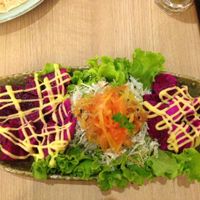 Dragon fruit salad at Simple Life - Bangsar in Kuala Lumpur