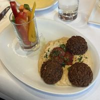 Falafel and hummuss  at Café Landtmann in Vienna