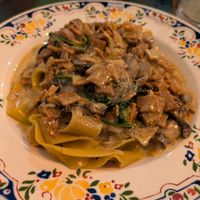 Facon mushroom pasta at Prosta Pasta Fresca in Krakow