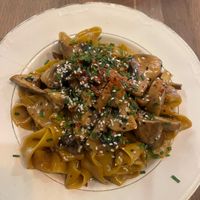 Vegan miso mushroom pasta   at Prosta Pasta Fresca in Krakow