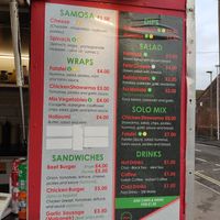 Menu at Solo Syrian Food in Oxford