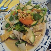 96 Tofu and vegetables with peanuts and soy cheese and coconut milk at HANOI in Mainz