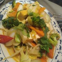 94 Hot fried tofu and vegetables at HANOI in Mainz