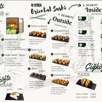 Menu at Berlin Cigköfte in Dusseldorf