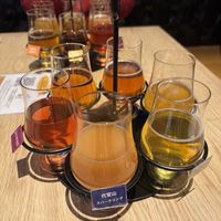Beer flight   at Spring Valley Brewery in Tokyo