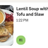 Actually lentil Dahl   at Mandala Café in East London