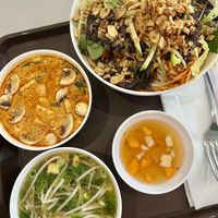 mini vegan pho, mini vegan tom yum, bum bo chay  at Anan Bistro in Bratislava