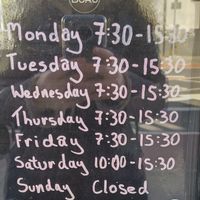 Opening hours as of March 2025 at Boru Coffee Shop in Cork