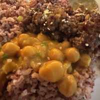 Chickpea curry and bulgogi style tofu   at Veganize Bohol in Tagbilaran